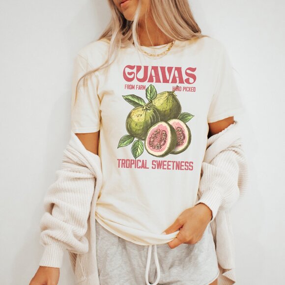 Guavas From Farm Hand Picked Tropical Sweetness Graphic Tee - Picture 3 of 4